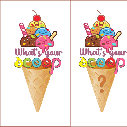 Ice cream shop design with the title 'Ice cream shop logo'