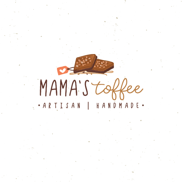 Homemade logo with the title 'mama's toffee'