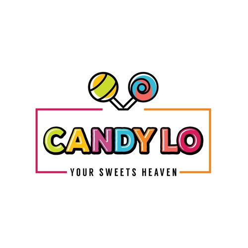Candy design with the title 'fun candy logo'