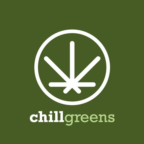 Slab serif logo with the title 'Chill greens '