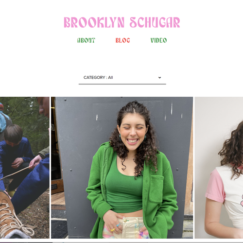 Blogger design with the title 'Site redesign for young fashion and lifestyle blogger'