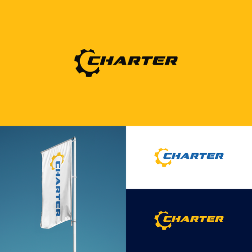 Navy design with the title 'Logo for an Industrial Supply Company'