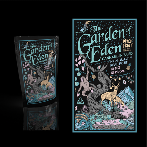 Mystic design with the title 'The Garden of Eden'