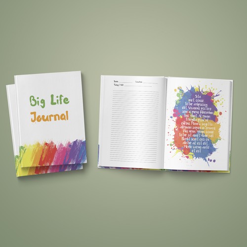 Journal design with the title 'Abstract artwork for a kid's journal winning design'
