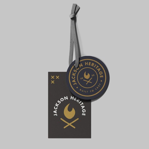 Modern rustic logo with the title 'Logo concept for heritage workwear brand logo'