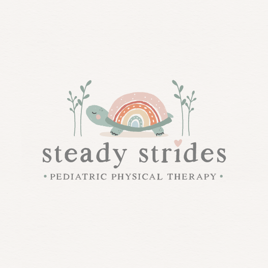 Friendly logo with the title 'steady strides'