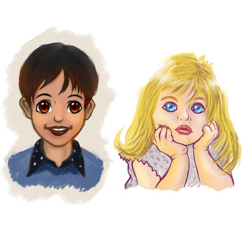 Baby artwork with the title 'Cartoon babies'