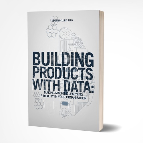 Technology book cover with the title 'Building products with data'