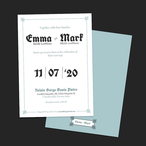 Scottish design with the title 'Scottish/German Wedding Invitation 2'