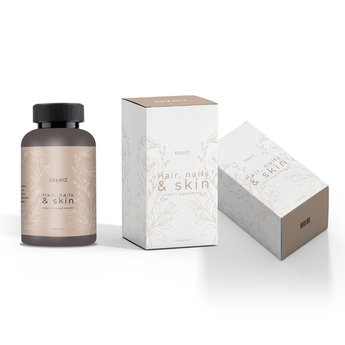 Flower label with the title 'Vitamin Packaging'