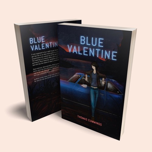 Noir book cover with the title 'Book Cover for Blue Valentine'