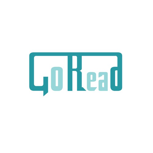 Sea green logo with the title 'Wordmark for GoRead'
