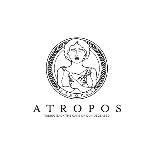Death design with the title 'Logo concept for Atropos'
