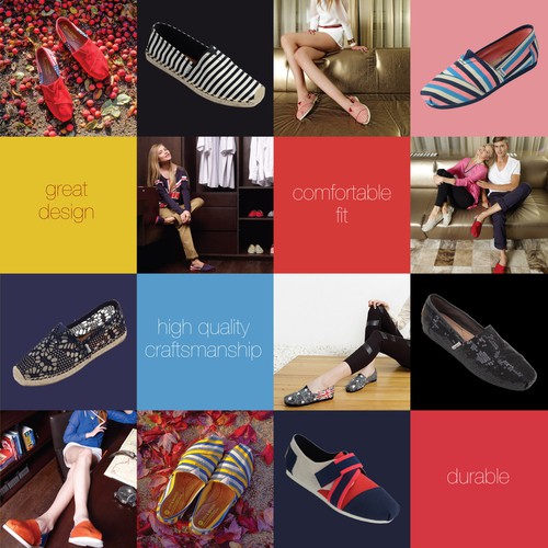 Shoe design with the title 'Full Page Ad for Joy&Mario'