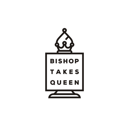 Production design with the title 'Bishop and Queen Chess'