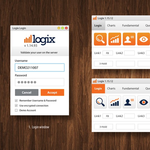 Interface website with the title 'UI/UX design interface'