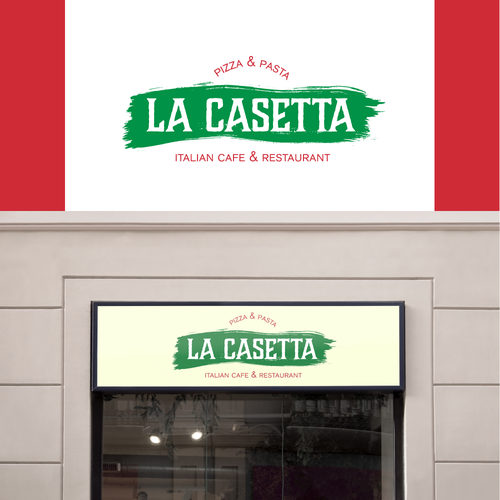 Italian cuisine logo with the title 'Italian cafe & restaurant - logo'