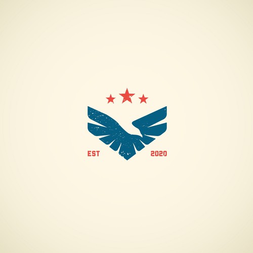 Eagle logo with the title 'Dynamic logo for clothing company '