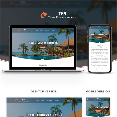 Traveling design with the title 'Travel Funders Network'