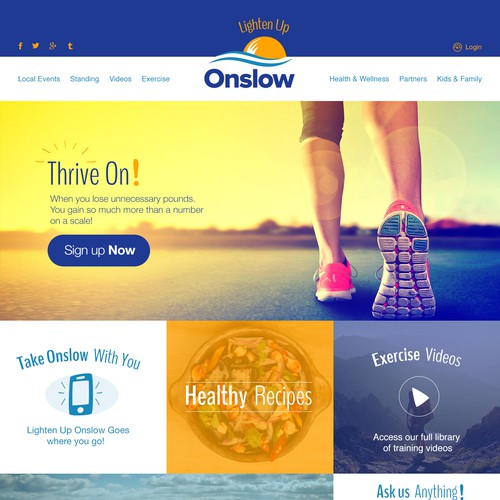 Tips design with the title 'Bold Grid Layout for Lighten Up 4 Life'