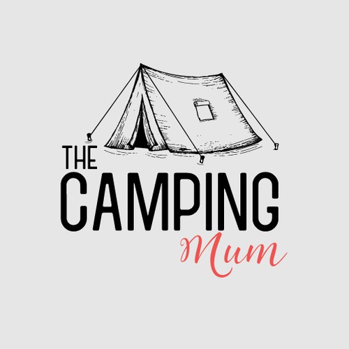 Camping design with the title 'Logo design for camping company'