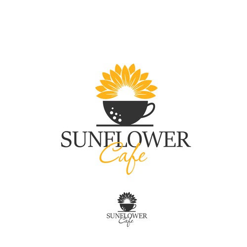 Sunflower design with the title 'Simple SunFlower Cafe '
