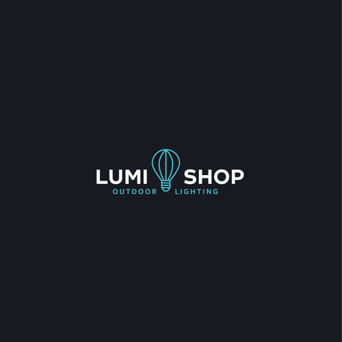 Lighting design with the title 'Lumi-shop Logo'