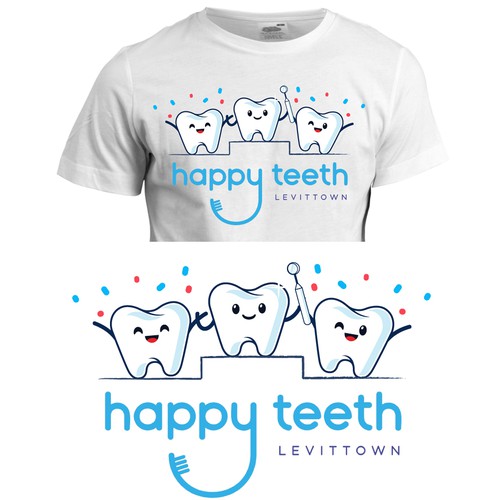 Happy t-shirt with the title 'T-Shirt Design for Happy Teeth Pediatric Dentistry'