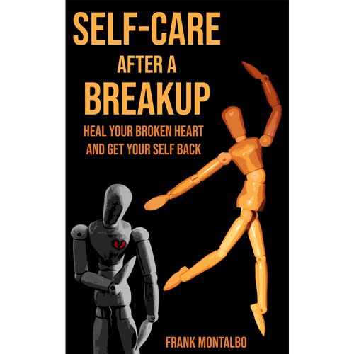 Heart book cover with the title 'Book Cover for Breakup Self-Care'