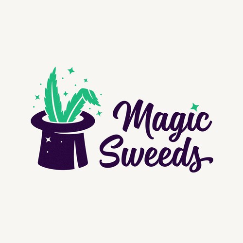 Cool weed logo with the title 'Clever logo for a weed related products Shop'