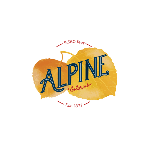 Alpine logo with the title 'Lettering logo'