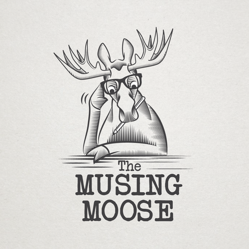 Moose logo with the title 'Musing Moose for a t-shirt'