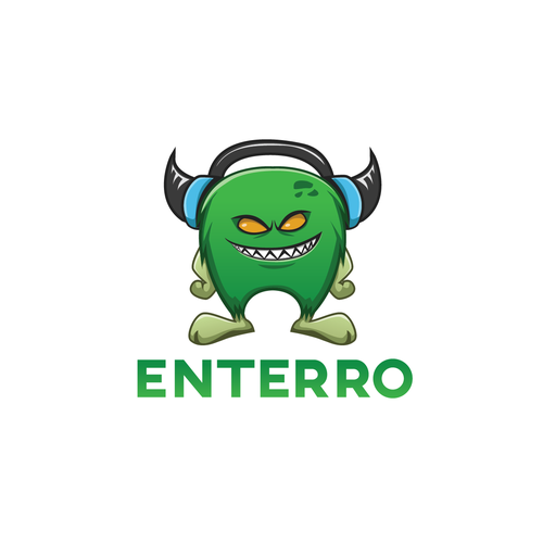 Monster logo with the title 'Character Logo for a Music Producer'