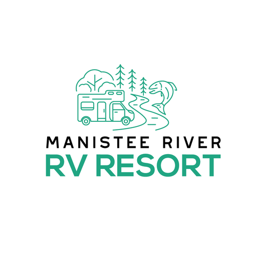 RV design with the title 'rv resort logo'