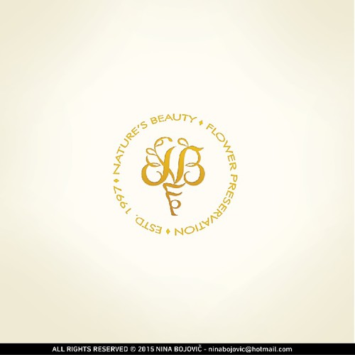 2-dimensional design with the title 'Luxurious logo for preservation of wedding bouquets co.'
