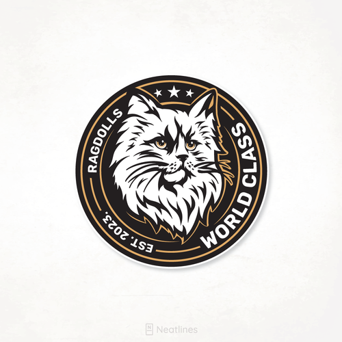 Cat logo with the title 'Cat emblem'