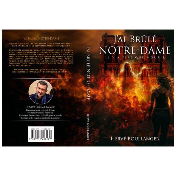 Eye-catching book cover with the title 'I Burned Notre Dame'