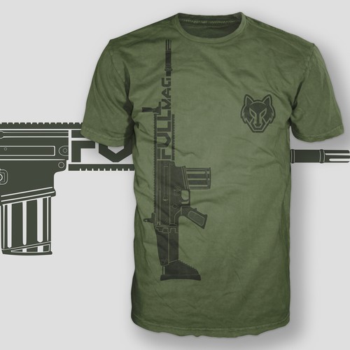 Army t-shirt with the title '"Fullmag" T-shirt'