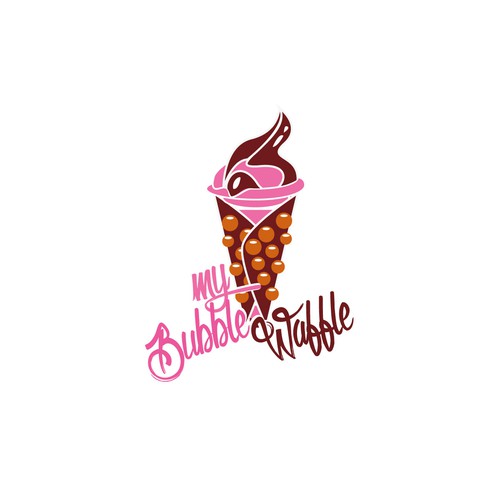 Foam logo with the title 'Waffles'