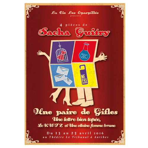 Theater design with the title 'La Cie Les Eparpilles'