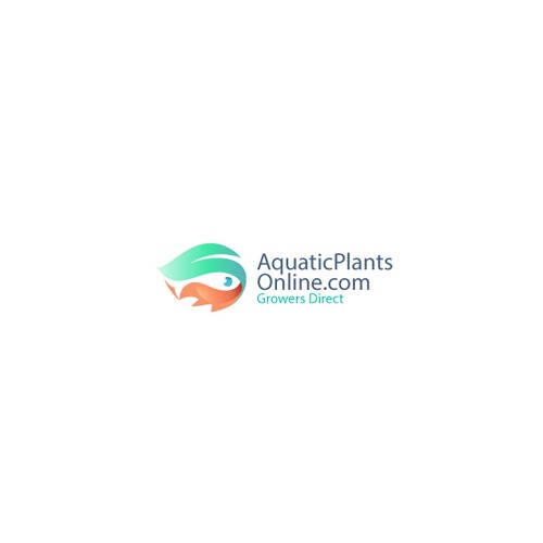 Aquarium design with the title 'fish plants logo'