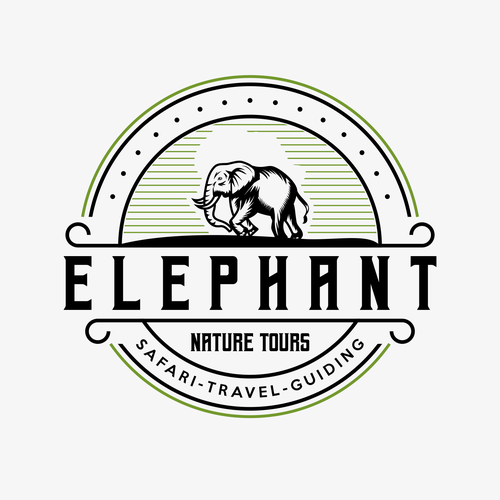 Safari design with the title 'Elephant Nature Tours'