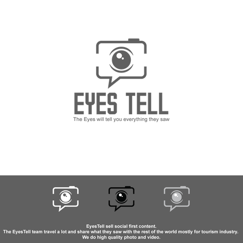Adobe templates logo with the title 'Eyes Tell Logo '