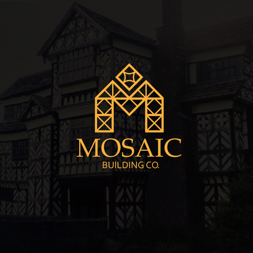 Mosaic logo with the title 'Mosaic building logo concept.'