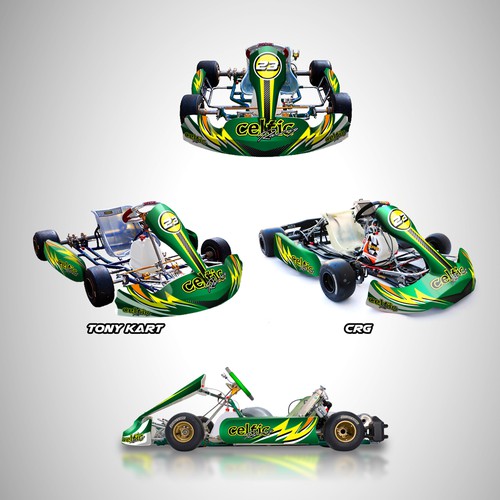 Wrap design with the title 'Go-Kart Decal Design'