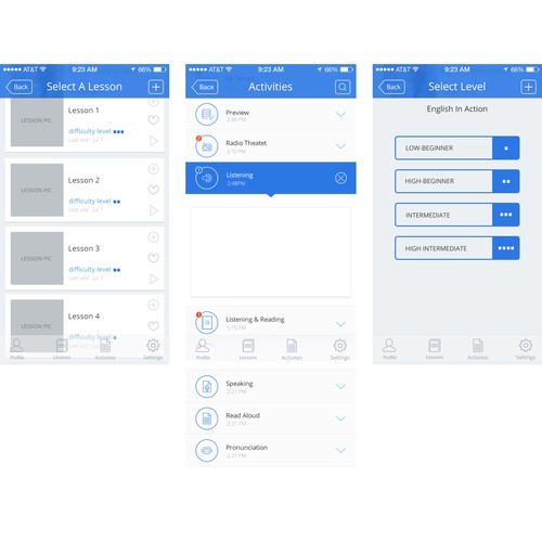 E-learning design with the title 'English learning ios app contest entry'