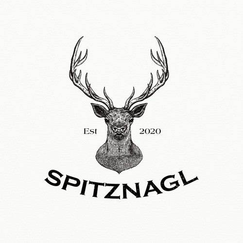 Woodcut logo with the title 'Vintage retro logo design'