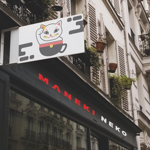 Cat brand with the title 'Maneki-Neko Coffee'