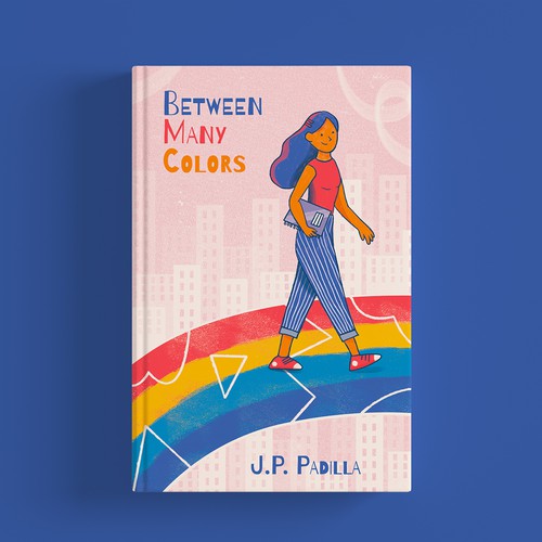 LGBT+ book cover with the title 'Between Many Colors book cover'