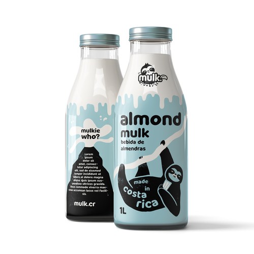 Vegan food packaging with the title 'Plant-based drink label'